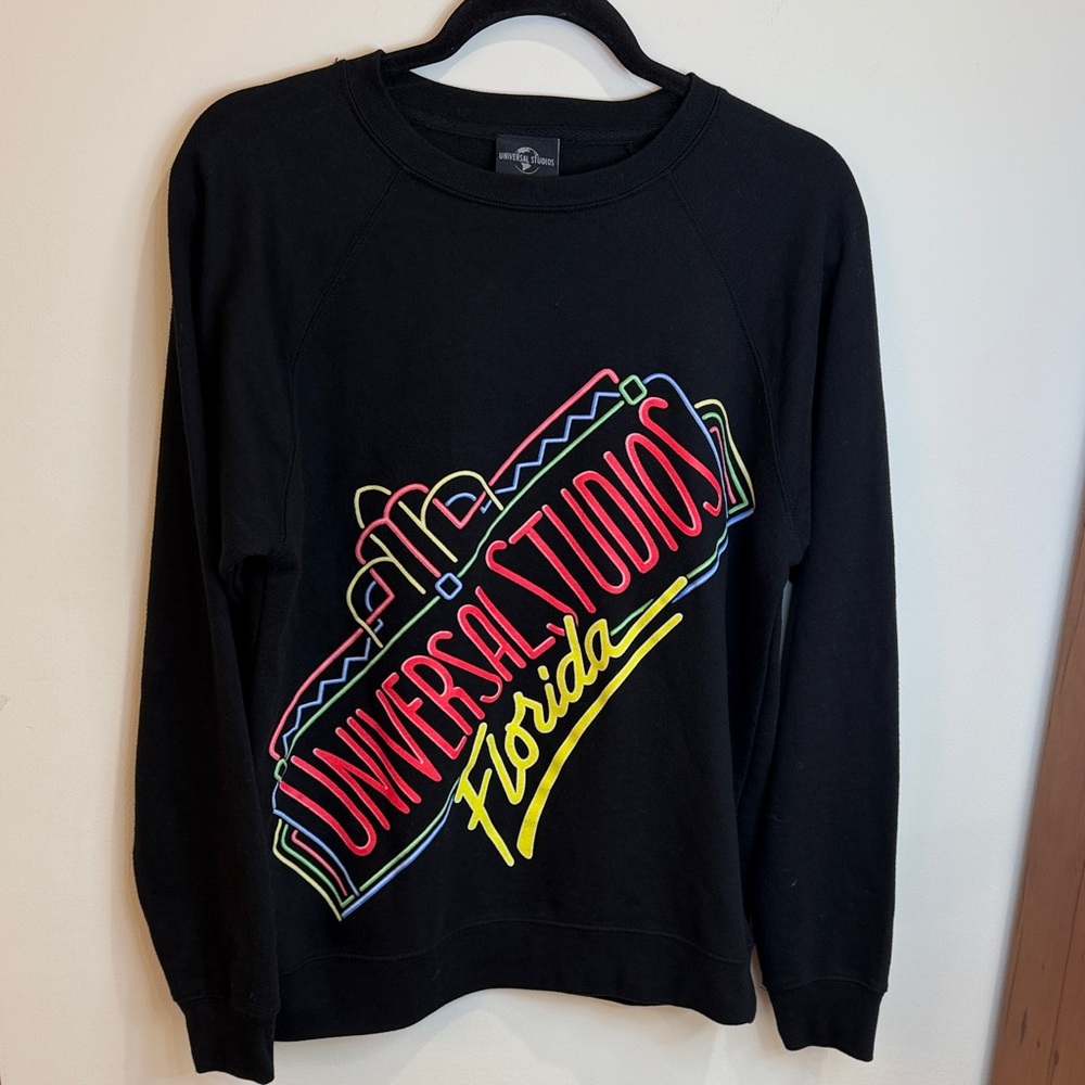 Universal Studios Black Lightweight Sweatshirt wi… - image 1